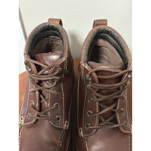 CABELAS MENS SIZE 8W VIBRAM BROWN MID TOP BOOTS LACE UP CASUAL WORK Y2K HUNTING - Picture 4 of 9